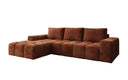 Designer Ecksofa Aila mit Schlaf- und Klappfunktion in Cord
