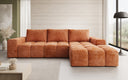 Designer Ecksofa Aila mit Schlaf- und Klappfunktion in Cord