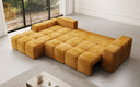 Designer Ecksofa Aila mit Schlaf- und Klappfunktion in Cord