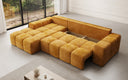 Designer Ecksofa Aila mit Schlaf- und Klappfunktion in Cord