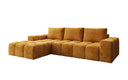 Designer Ecksofa Aila mit Schlaf- und Klappfunktion in Cord