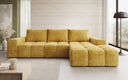 Designer Ecksofa Aila mit Schlaf- und Klappfunktion in Cord