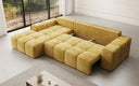Designer Ecksofa Aila mit Schlaf- und Klappfunktion in Cord