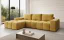 Designer Ecksofa Aila mit Schlaf- und Klappfunktion in Cord