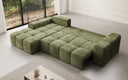 Designer Ecksofa Aila mit Schlaf- und Klappfunktion in Cord