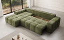 Designer Ecksofa Aila mit Schlaf- und Klappfunktion in Cord