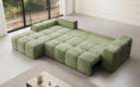 Designer Ecksofa Aila mit Schlaf- und Klappfunktion in Cord
