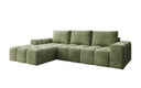 Designer Ecksofa Aila mit Schlaf- und Klappfunktion in Cord