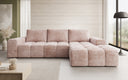 Designer Ecksofa Aila mit Schlaf- und Klappfunktion in Cord