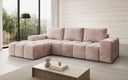 Designer Ecksofa Aila mit Schlaf- und Klappfunktion in Cord