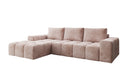 Designer Ecksofa Aila mit Schlaf- und Klappfunktion in Cord