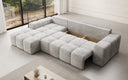 Designer Ecksofa Aila mit Schlaf- und Klappfunktion in Cord