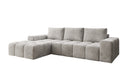 Designer Ecksofa Aila mit Schlaf- und Klappfunktion in Cord