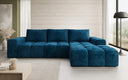 Designer Ecksofa Aila mit Schlaf- und Klappfunktion in Cord