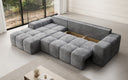 Designer Ecksofa Aila mit Schlaf- und Klappfunktion in Cord