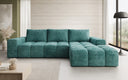 Designer Ecksofa Aila mit Schlaf- und Klappfunktion in Cord