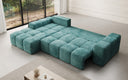 Designer Ecksofa Aila mit Schlaf- und Klappfunktion in Cord