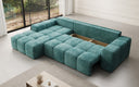 Designer Ecksofa Aila mit Schlaf- und Klappfunktion in Cord