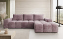 Designer Ecksofa Aila mit Schlaf- und Klappfunktion in Cord