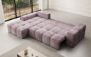 Designer Ecksofa Aila mit Schlaf- und Klappfunktion in Cord