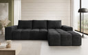 Designer Ecksofa Aila mit Schlaf- und Klappfunktion in Cord