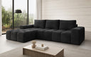 Designer Ecksofa Aila mit Schlaf- und Klappfunktion in Cord