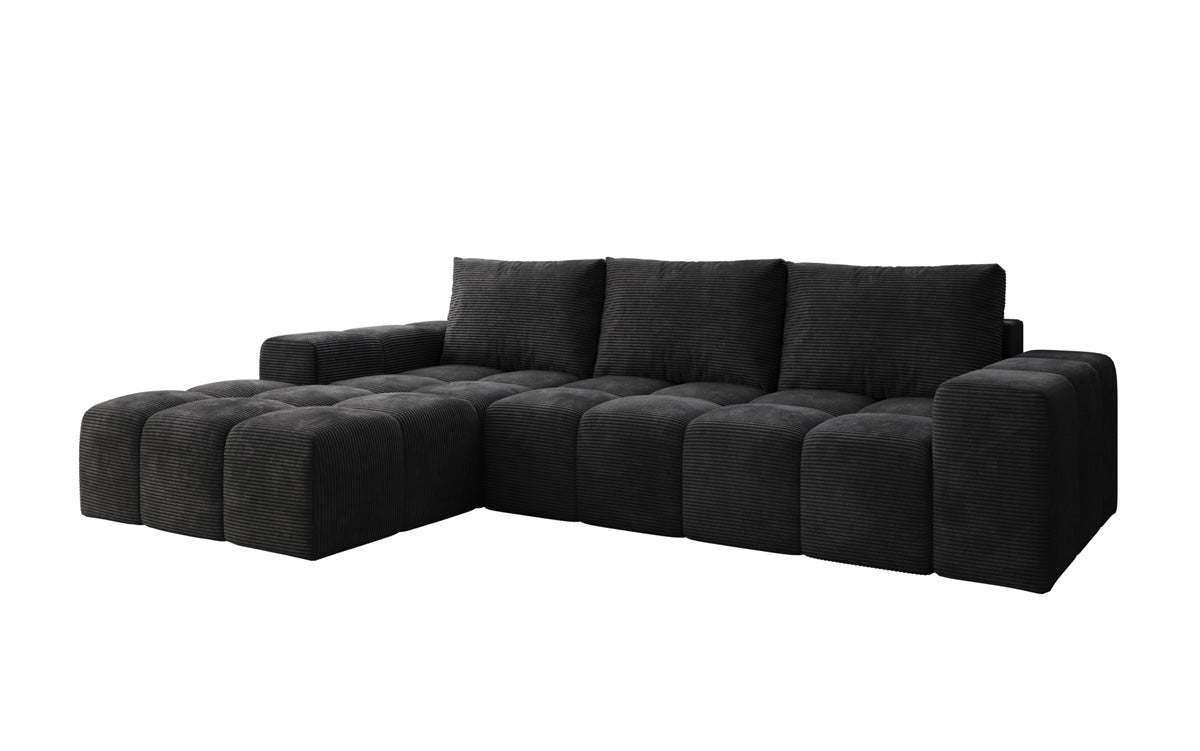 Designer Sofa Aila mit Schlaf- und Klappfunktion in Cord
