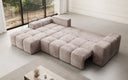 Designer Ecksofa Aila mit Schlaf- und Klappfunktion in Cord