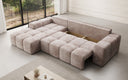 Designer Ecksofa Aila mit Schlaf- und Klappfunktion in Cord