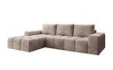 Designer Ecksofa Aila mit Schlaf- und Klappfunktion in Cord