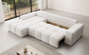Designer Ecksofa Aila mit Schlaf- und Klappfunktion in Cord