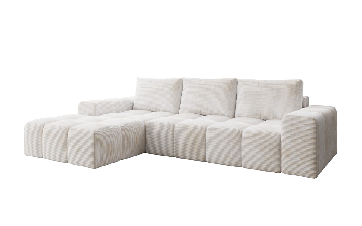 Designer Sofa Aila mit Schlaf- und Klappfunktion in Cord