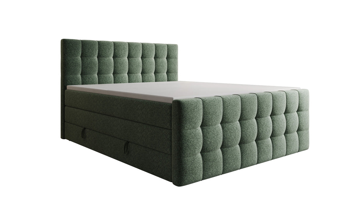 Boxspringbett Ascot in Strukturstoff mit Stauraum
