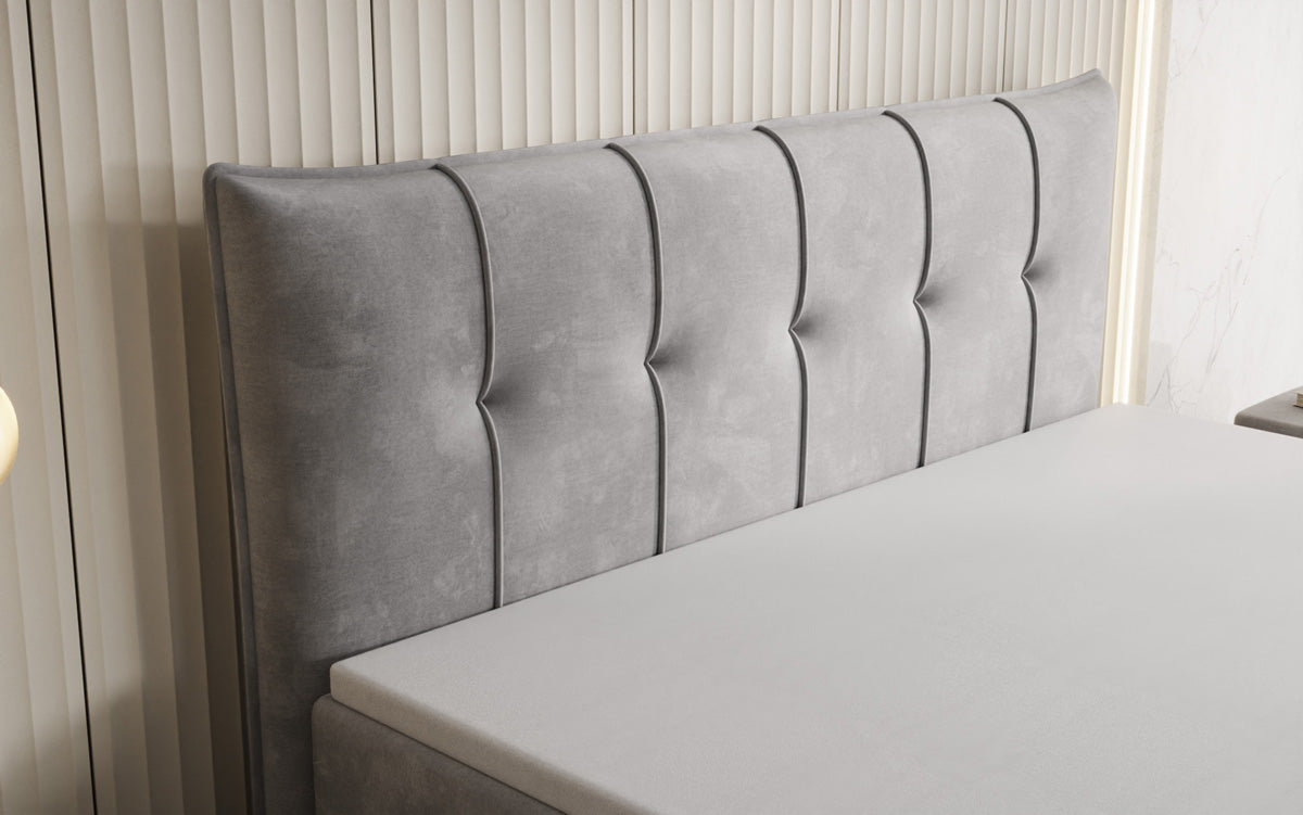 Boxspringbett Treviso mit Stauraum in Samt