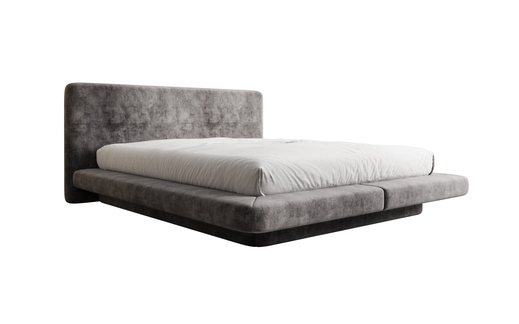 Designer Polsterbett Yumi in Samt