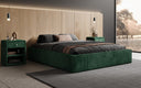 Designer Polsterbett Base mit Stauraum ohne Headboard in Cord