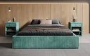 Designer Polsterbett Base mit Stauraum ohne Headboard in Cord