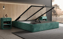 Designer Polsterbett Base mit Stauraum ohne Headboard in Cord