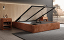 Designer Polsterbett Base mit Stauraum ohne Headboard in Cord