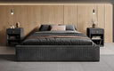 Designer Polsterbett Base mit Stauraum ohne Headboard in Cord