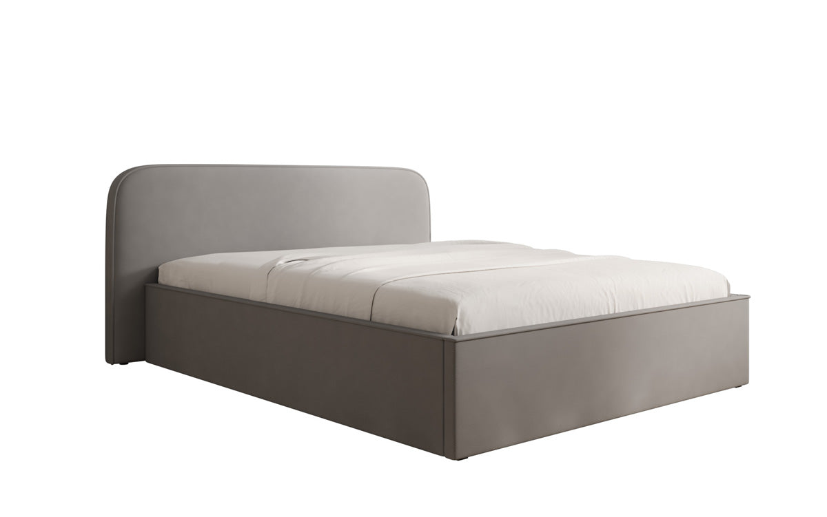 Designer Polsterbett Nola in Stoff mit Stauraum