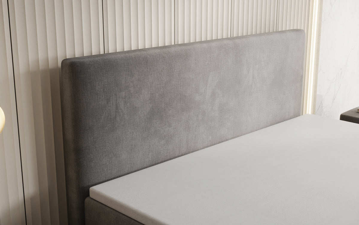 Boxspringbett Kubo mit Stauraum in Samt