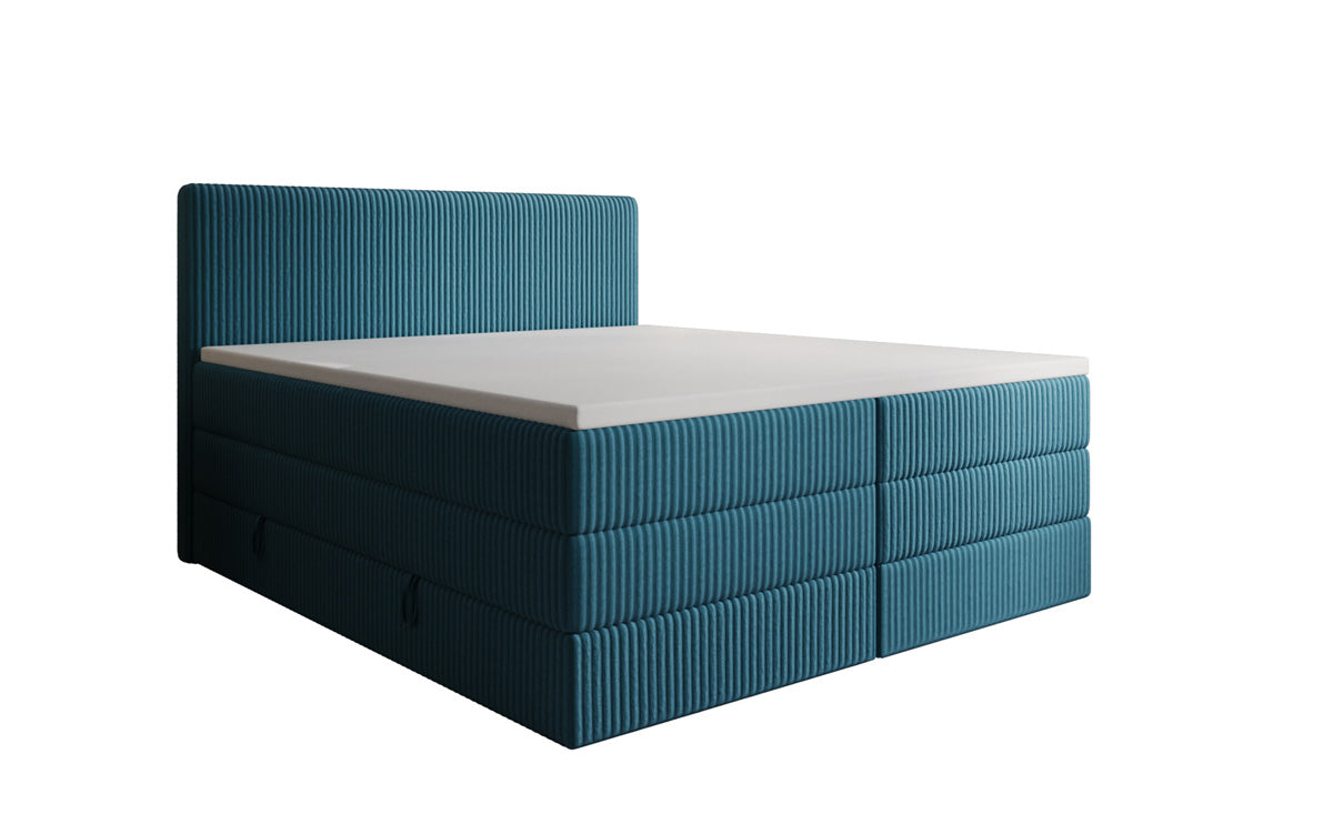 Boxspringbett Kubo King in Cord mit Stauraum