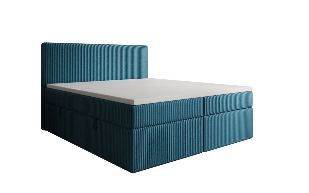 Boxspringbett Kubo in Cord mit Stauraum