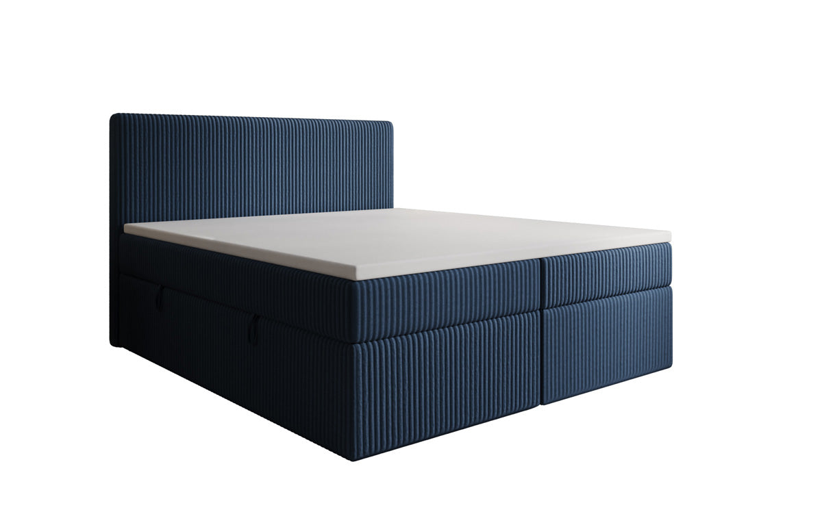 Boxspringbett Kubo in Cord mit Stauraum