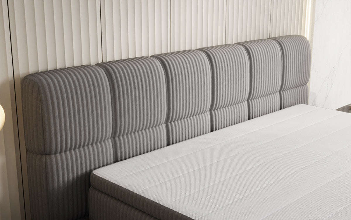 Boxspringbett Bombo in Cord mit Stauraum