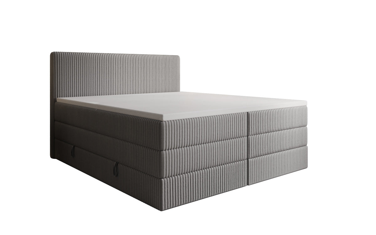 Boxspringbett Kubo King in Cord mit Stauraum