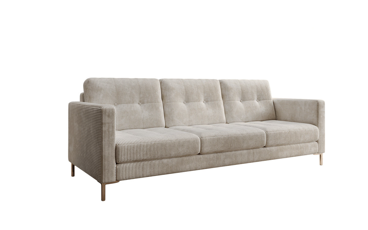 Designer 3 Sitzer Sofa Harvey mit Schlaf- und Klappfunktion in Cord