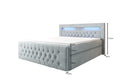 Boxspringbett Menzogna Samt mit LED und Stauraum (2 Schubladen)