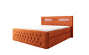 Boxspringbett Menzogna Samt mit LED und Stauraum (2 Schubladen)